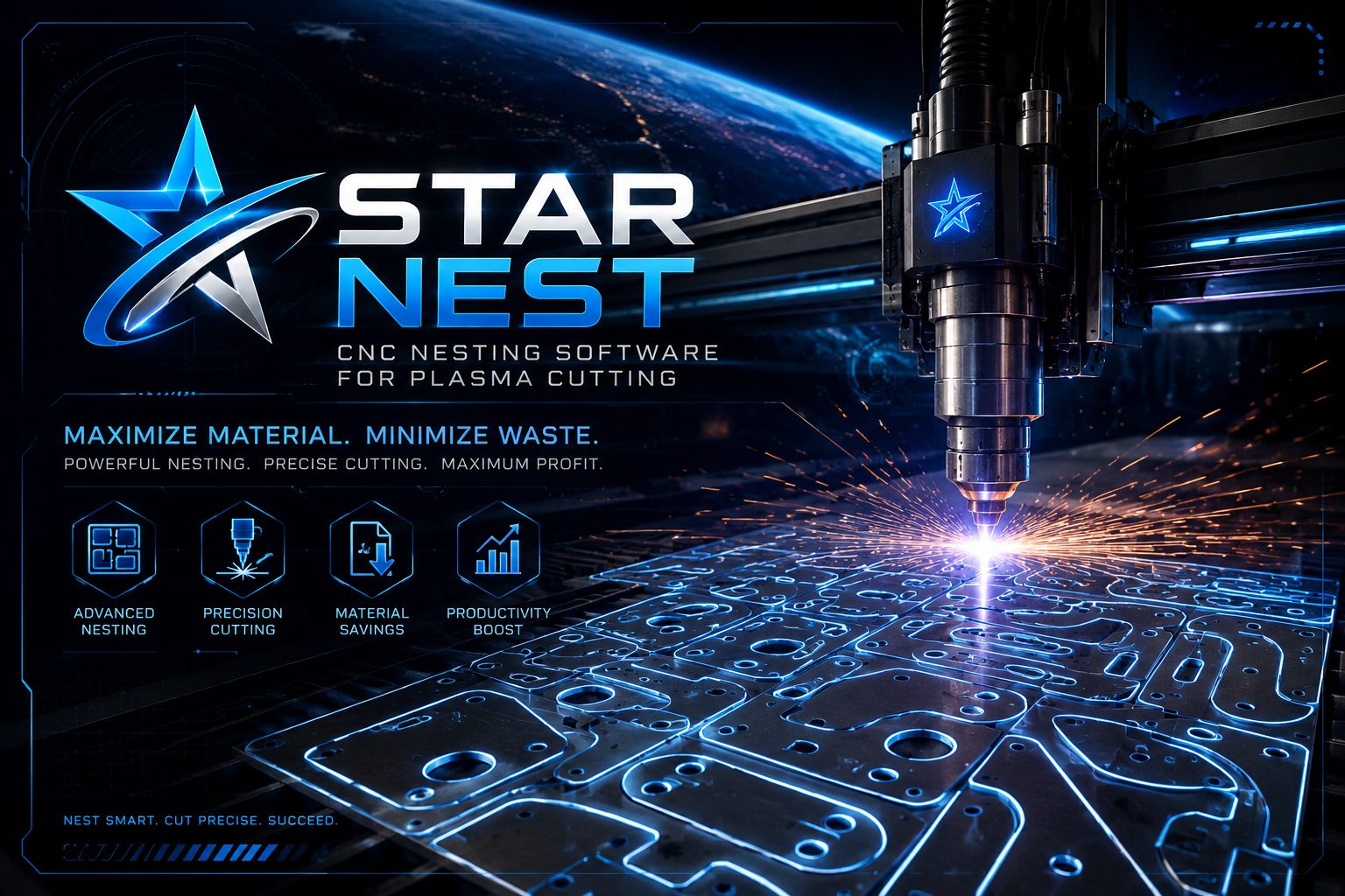 StarNest — CNC nesting software for plasma cutting